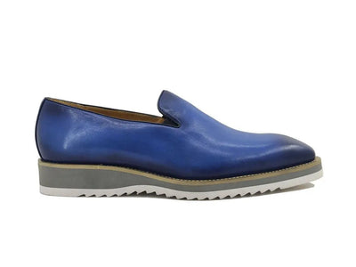 Carrucci Shoes Burnished Wholecut Loafer Leather KS51503