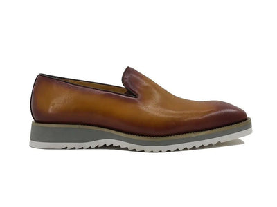 Carrucci Shoes Burnished Wholecut Loafer Leather KS51503
