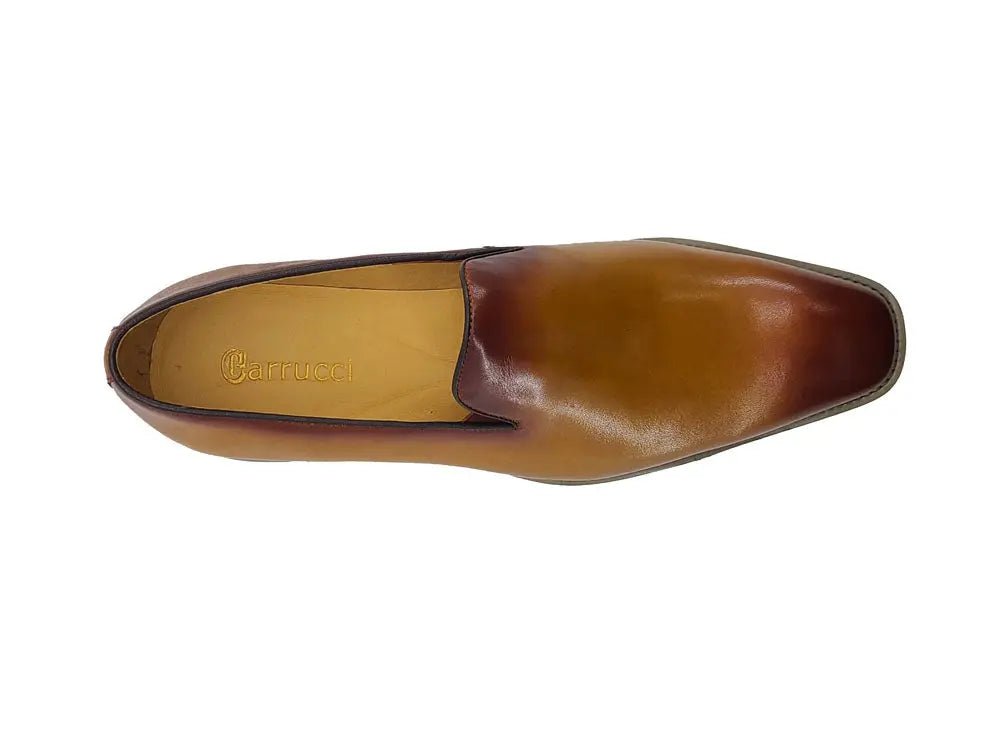 Carrucci Shoes Burnished Wholecut Loafer Leather KS51503