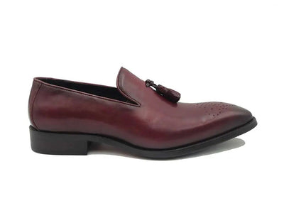 Carrucci Shoes Burnished Wholecut Tassel Loafer Leather KS50347