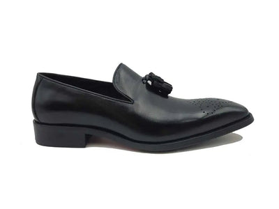 Carrucci Shoes Burnished Wholecut Tassel Loafer Leather KS50347