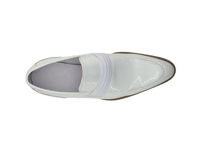 Carrucci Shoes Contrast Penny Loafer Patent Leather KS479601P