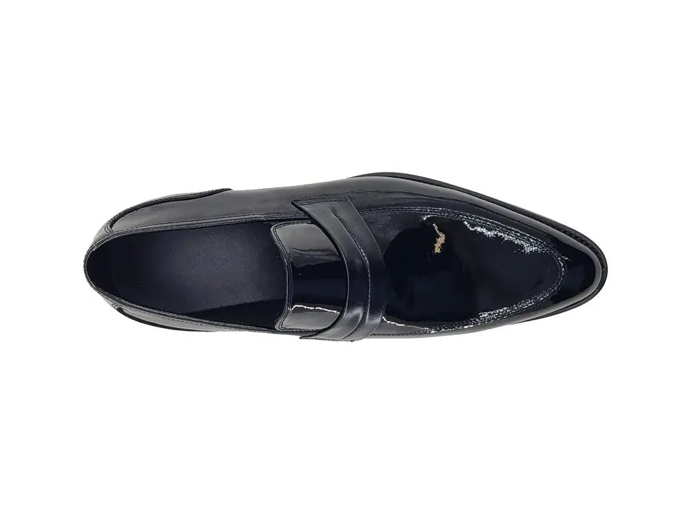 Carrucci Shoes Contrast Penny Loafer Patent Leather KS479601P