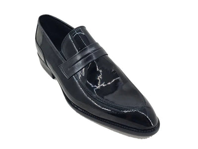Carrucci Shoes Contrast Penny Loafer Patent Leather KS479601P