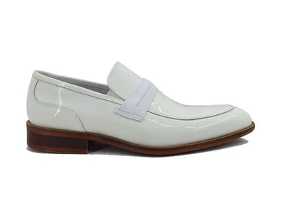 Carrucci Shoes Contrast Penny Loafer Patent Leather KS479601P