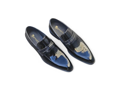 Carrucci Shoes Contrast Penny Loafer Patent Leather KS479601P