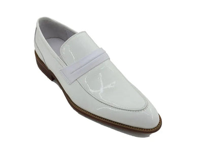 Carrucci Shoes Contrast Penny Loafer Patent Leather KS479601P