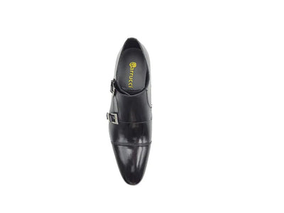 Carrucci Shoes Men’s Cap Toe Double Monk Strap Leather Shoe