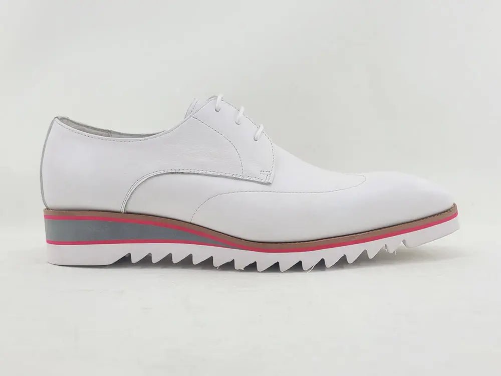 Carrucci Shoes Men's Plain Toe Wing Tip Blucher Oxford Leather KS55004