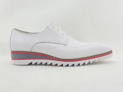 Carrucci Shoes Men's Plain Toe Wing Tip Blucher Oxford Leather KS55004