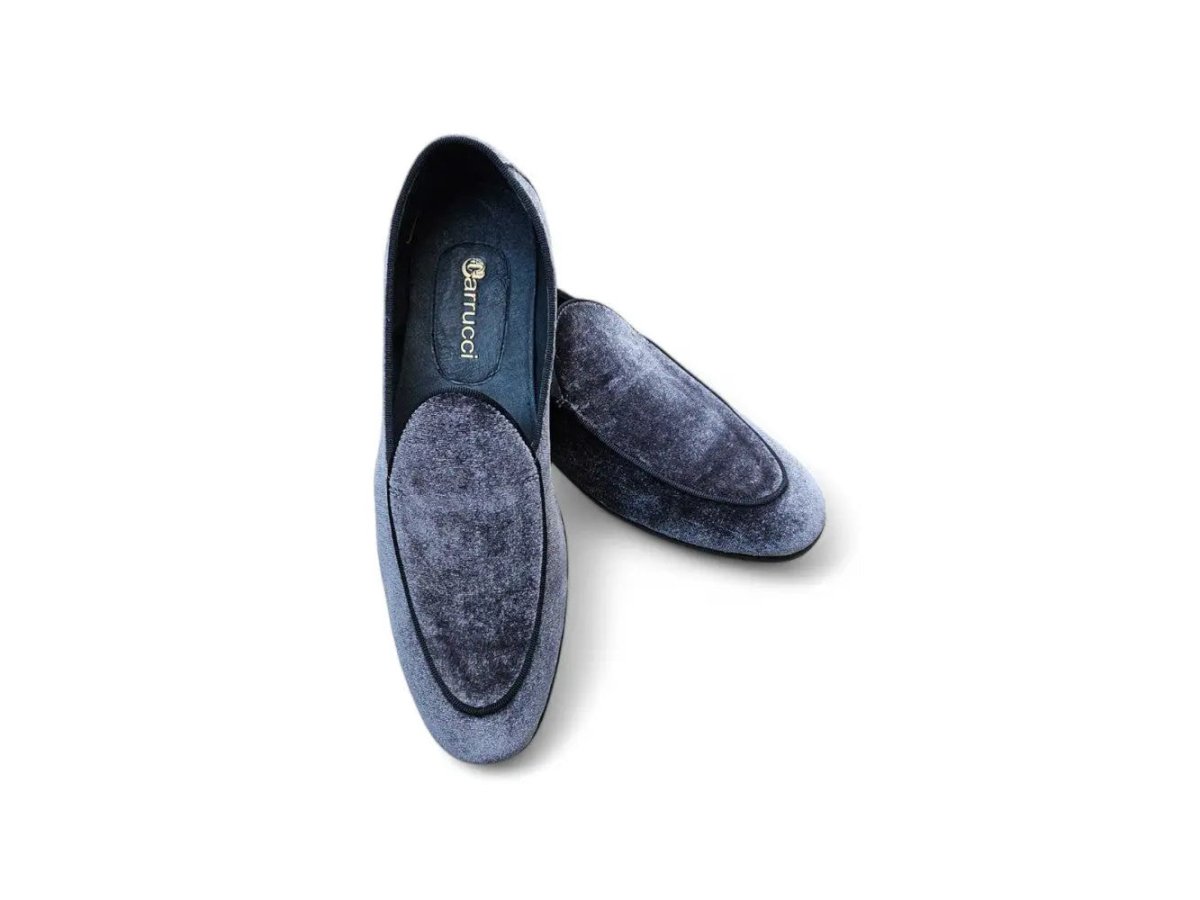 Carrucci Shoes Men's Velvet Prom Formal Shoe Elegant Classic