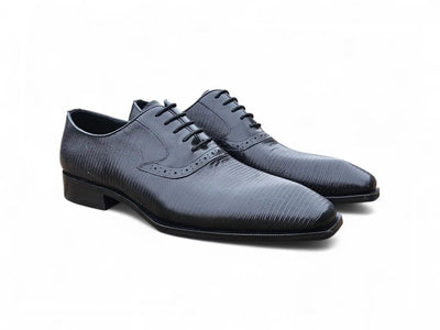 Carrucci Shoes Milano Lizard Embossed Oxford Dress Shoes