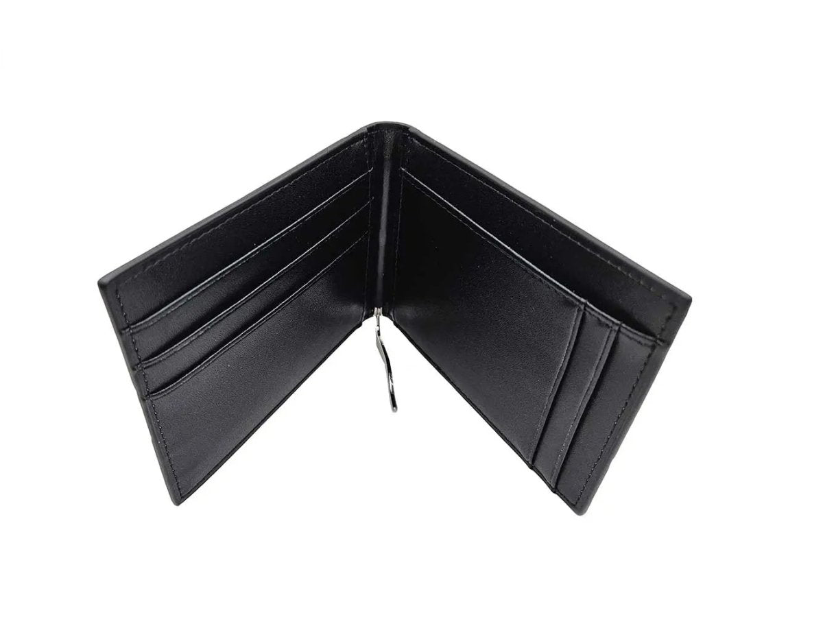 Carrucci Shoes Money Clip Bifold Wallet Calfskin Leather KC30001