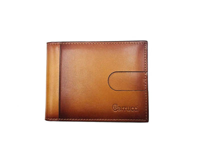 Carrucci Shoes Money Clip Bifold Wallet Calfskin Leather KC30001