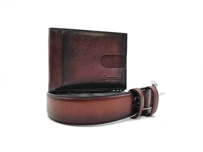 Carrucci Shoes Money Clip Bifold Wallet Calfskin Leather KC30001