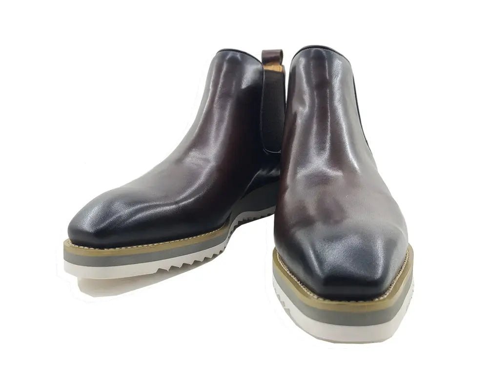Carrucci Shoes Patina Chelsea Men's Calfskin Leather KB51515