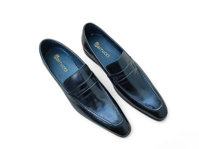 Carrucci Shoes Patina Finished Penny Loafer Men’s Leather Slip On