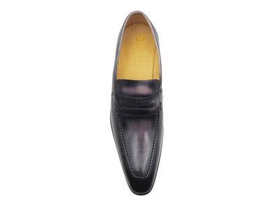 Carrucci Shoes Patina Finished Penny Loafer Men’s Leather Slip On