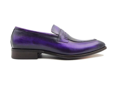Carrucci Shoes Patina Finished Penny Loafer Men’s Leather Slip On