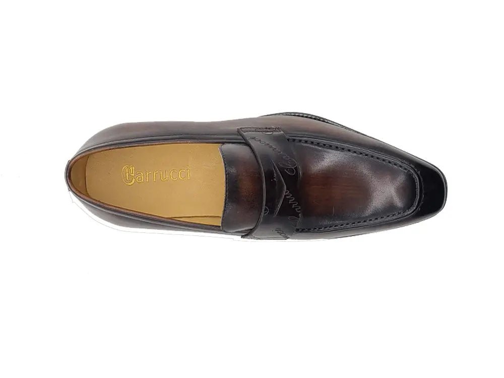 Carrucci Shoes Penny Loafer Leather Lightweight Sole KS51601