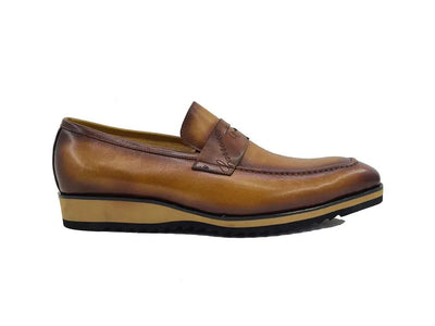 Carrucci Shoes Penny Loafer Leather Lightweight Sole KS51601