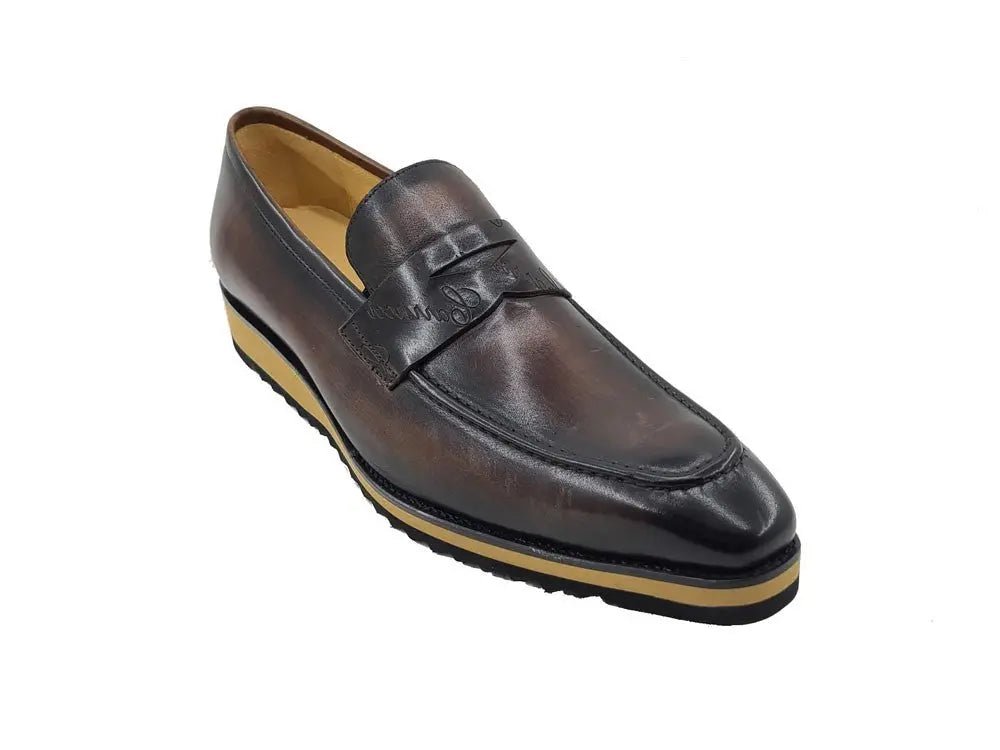 Carrucci Shoes Penny Loafer Leather Lightweight Sole KS51601