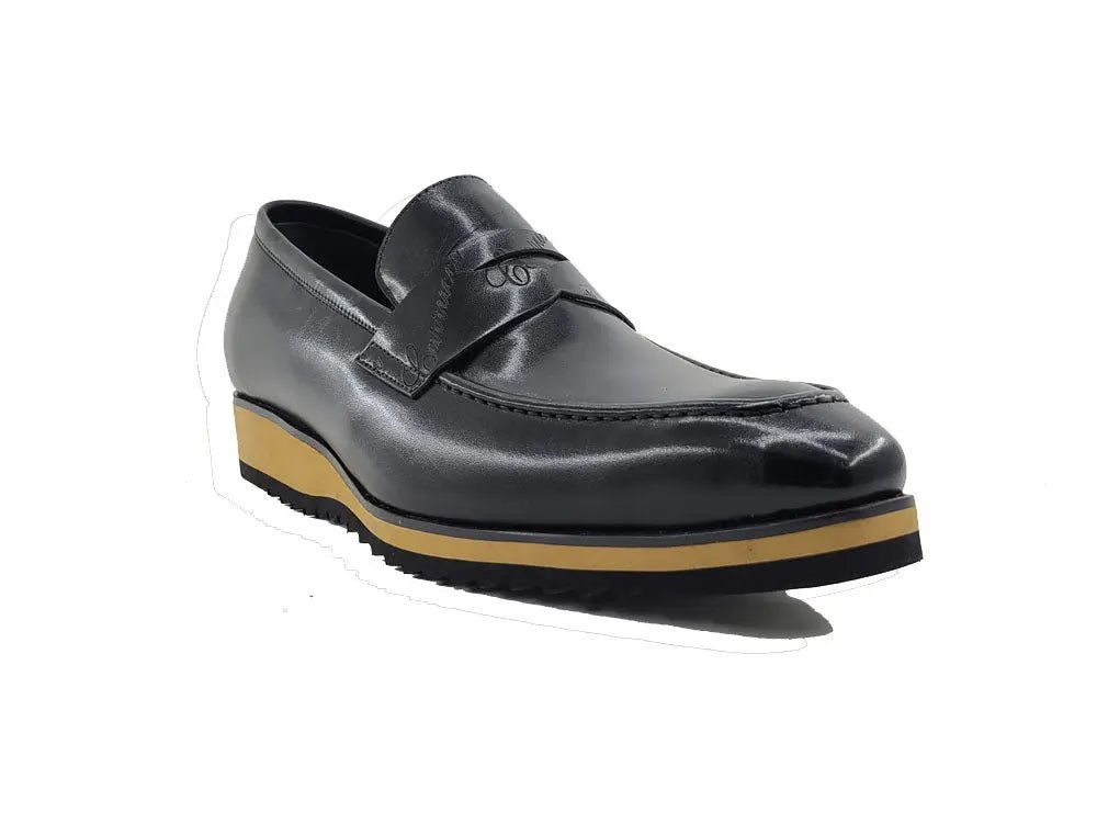 Carrucci Shoes Penny Loafer Leather Lightweight Sole KS51601