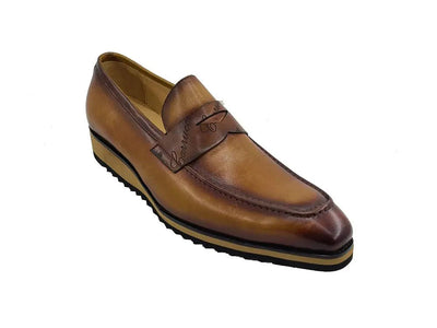 Carrucci Shoes Penny Loafer Leather Lightweight Sole KS51601
