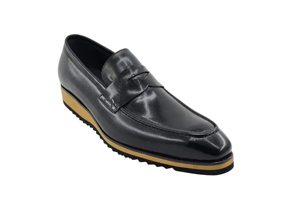 Carrucci Shoes Penny Loafer Leather Lightweight Sole KS51601