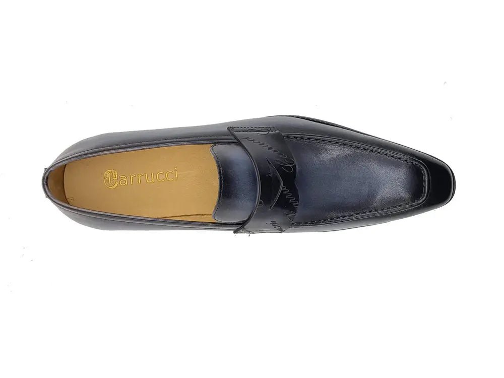 Carrucci Shoes Penny Loafer Leather Lightweight Sole KS51601