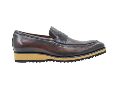 Carrucci Shoes Penny Loafer Leather Lightweight Sole KS51601