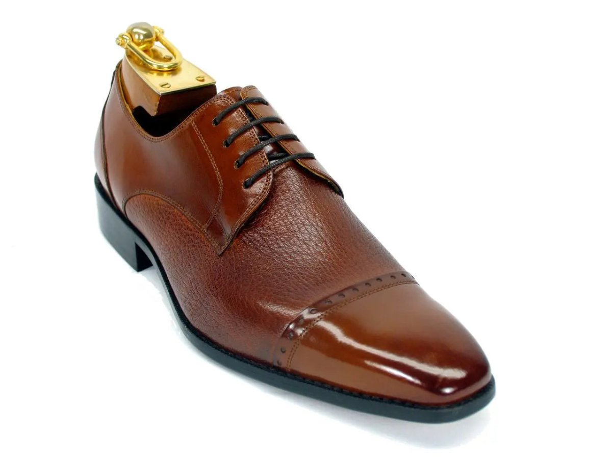 Carrucci Shoes Shoes Textured Leather Blucher Leather KS224003