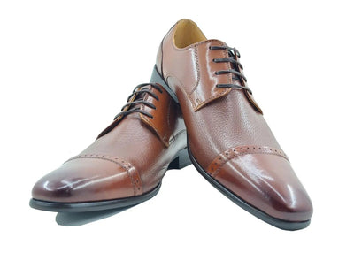 Carrucci Shoes Shoes Textured Leather Blucher Leather KS224003