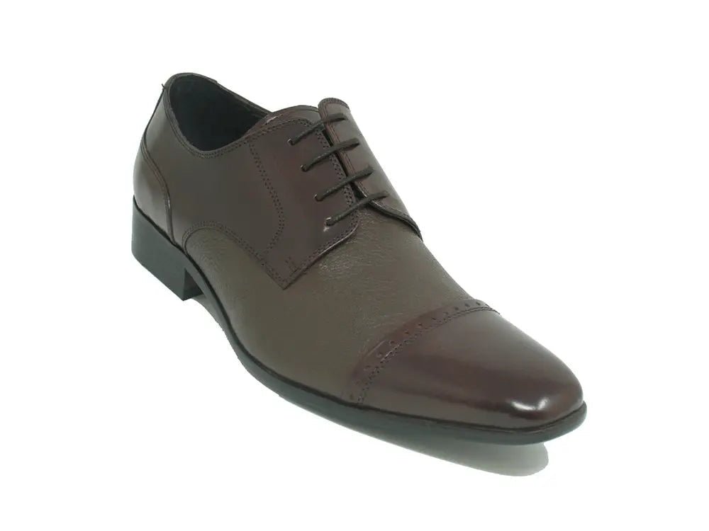 Carrucci Shoes Shoes Textured Leather Blucher Leather KS224003