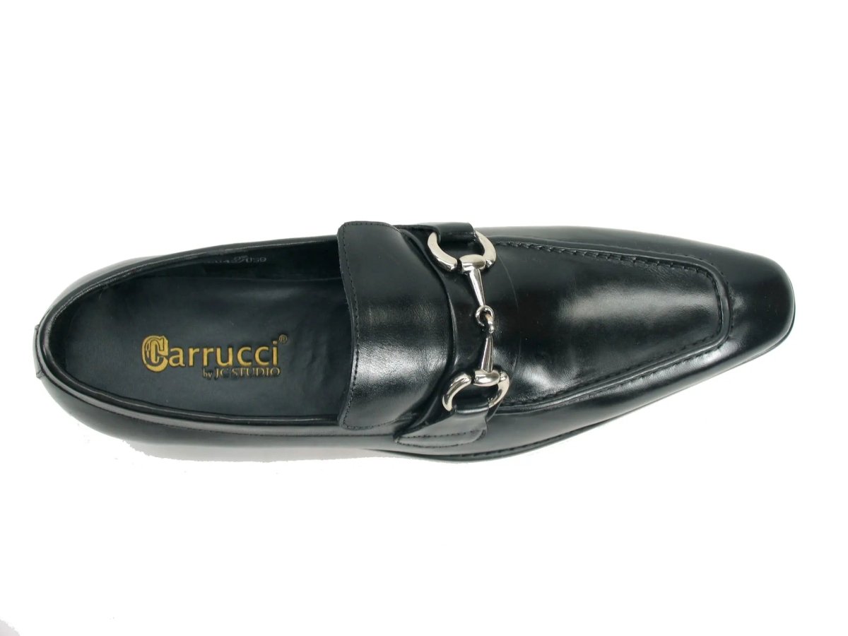 Carrucci Shoes Signature Buckle Loafer Men's Leather KS50302