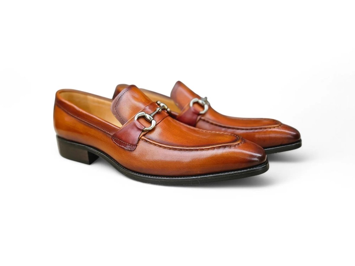 Carrucci Shoes Signature Buckle Loafer Men's Leather KS50302