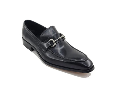 Carrucci Shoes Signature Buckle Loafer Men's Leather KS50302