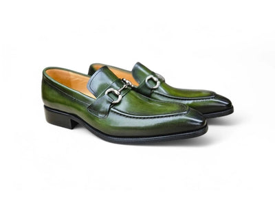 Carrucci Shoes Signature Buckle Loafer Men's Leather KS50302