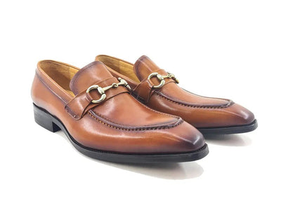 Carrucci Shoes Signature Buckle Loafer Men's Leather KS50302