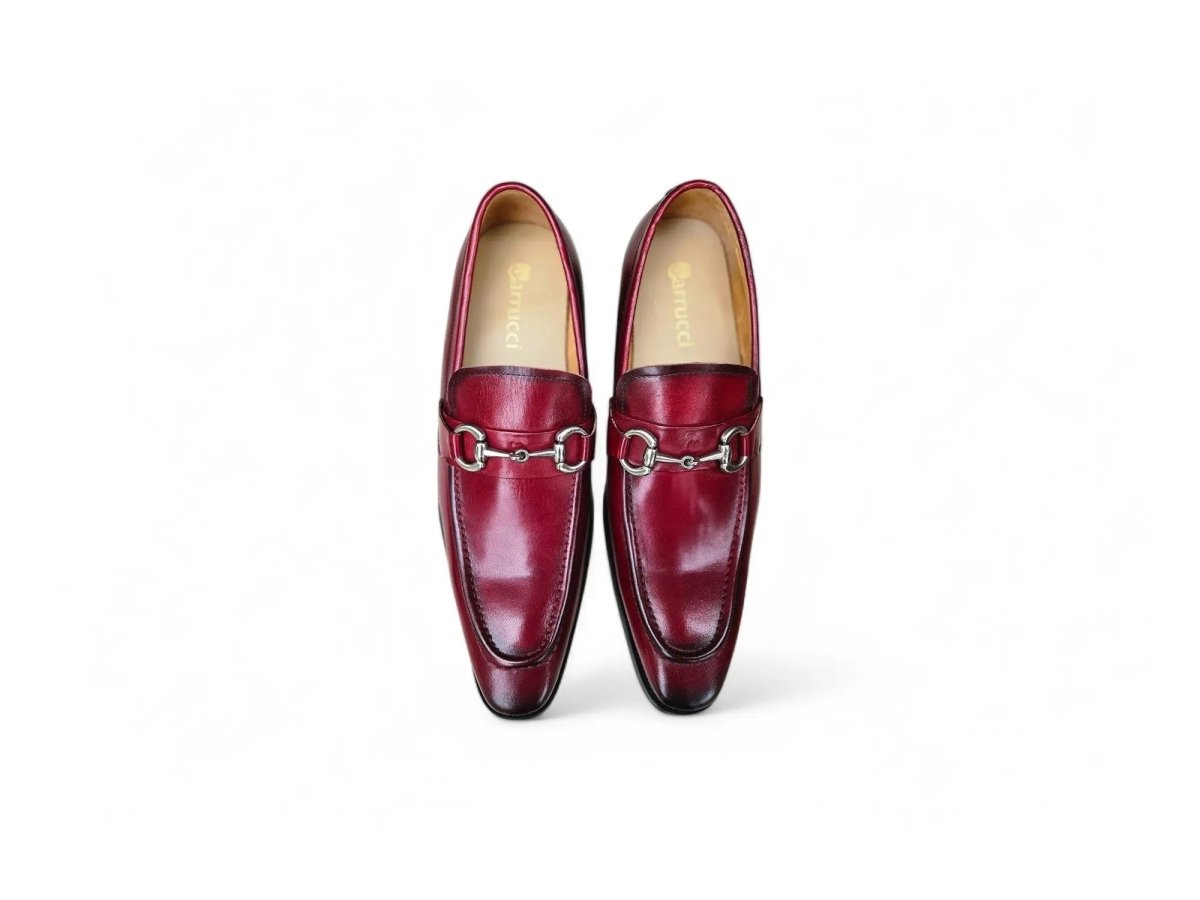 Carrucci Shoes Signature Buckle Loafer Men's Leather KS50302