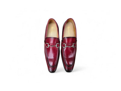 Carrucci Shoes Signature Buckle Loafer Men's Leather KS50302