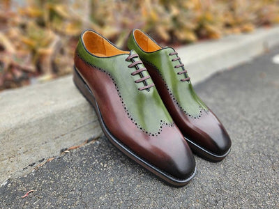 Carrucci Shoes Two Tone Oxford Men's Calfskin Leather KS51533T
