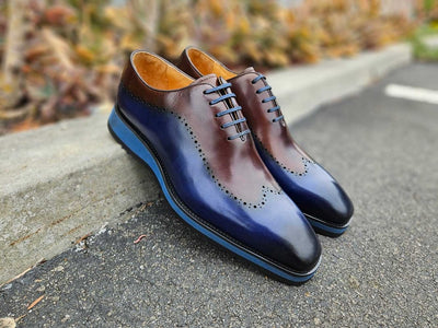 Carrucci Shoes Two Tone Oxford Men's Calfskin Leather KS51533T