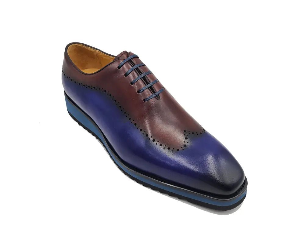 Carrucci Shoes Two Tone Oxford Men's Calfskin Leather KS51533T