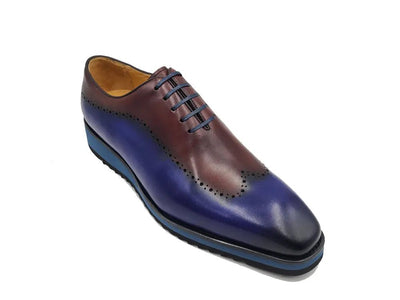 Carrucci Shoes Two Tone Oxford Men's Calfskin Leather KS51533T