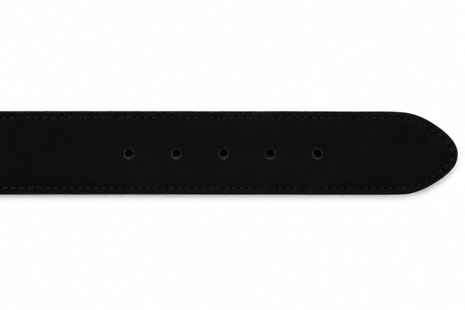 The Bari Black Suede Leather Belt