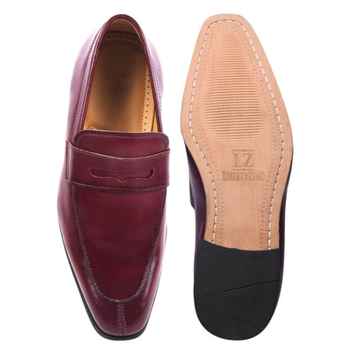 Liberty Zeno Charles Handmade Leather Slip - On Men Loafer Shoes