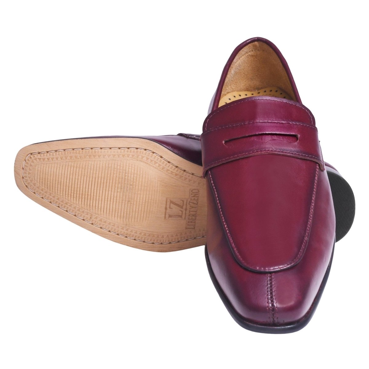 Liberty Zeno Charles Handmade Leather Slip - On Men Loafer Shoes