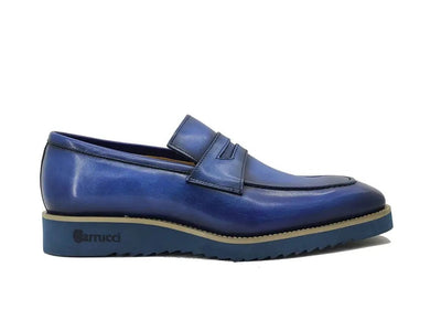Carrucci Shoes Chic Patina Burnished Penny Loafer Leather KS51803