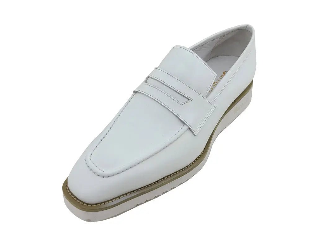 Carrucci Shoes Chic Patina Burnished Penny Loafer Leather KS51803